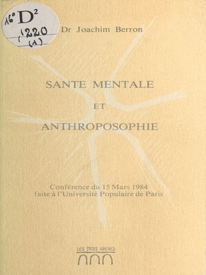 cover image of Santé mentale et anthroposophie